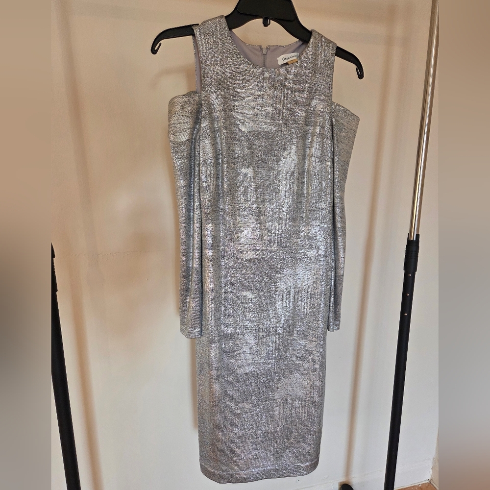 Elegant Silver Calvin Klein Dress
